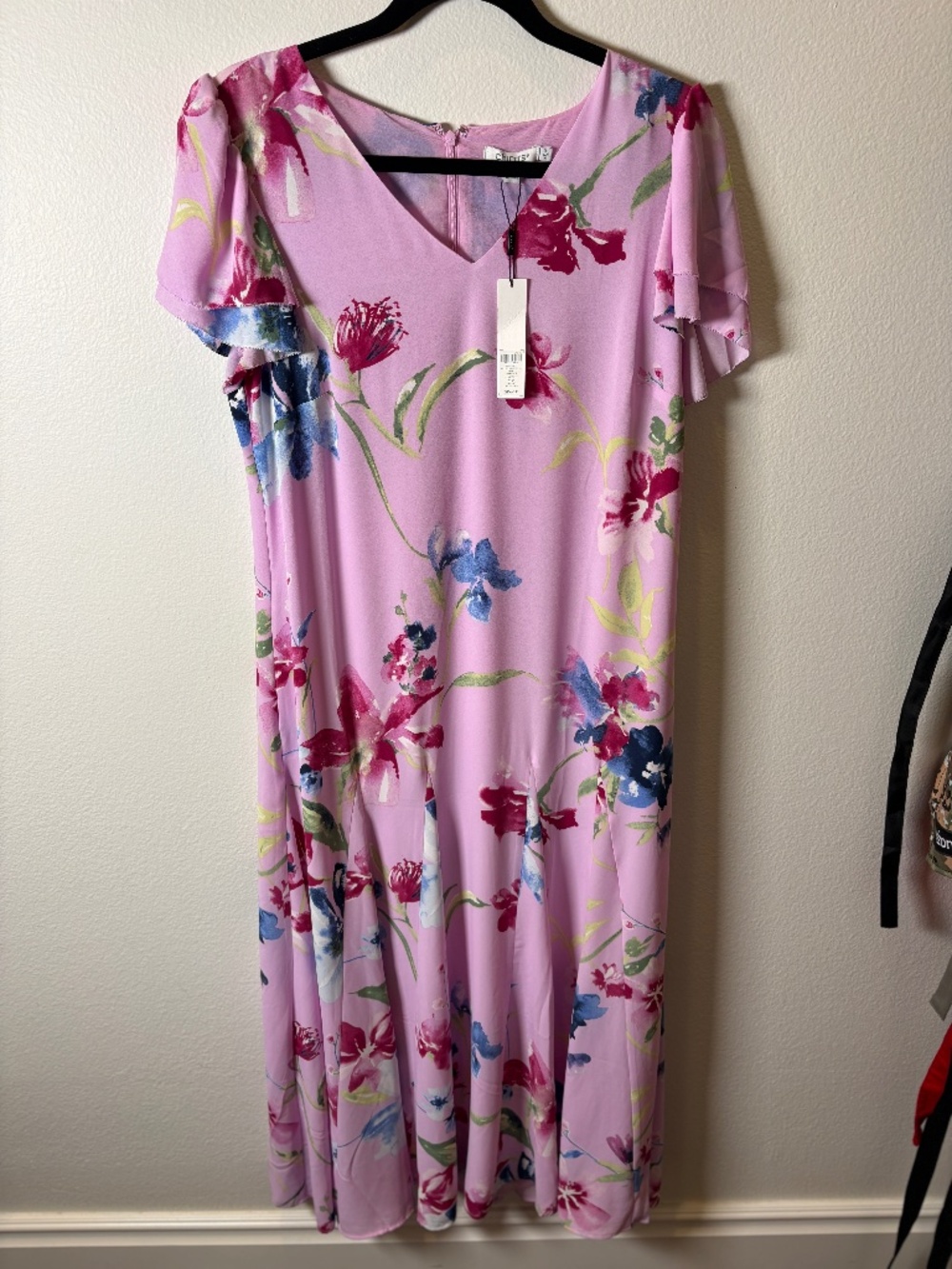 Chico's Floral Godet Maxi Dress — Size 0.5 (US 6), NWT